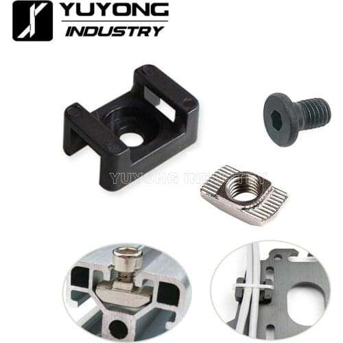 20pcs/Lot Cable Saddle Pack for the Cables on V-Slot / Plates Black/White