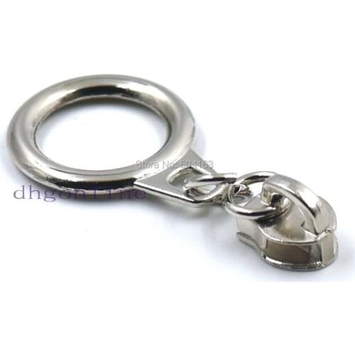 25 Pcs Big O Ring Slider Pull #5 Molded Zipper Puller For Repair Replace Kit Stop Sewing