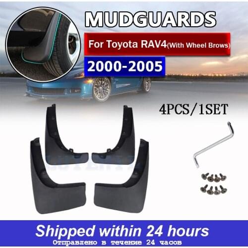 4Pcs Mud Flaps Splash Guards For 2003 model Toyota RAV4 2000 - 2005 Front and Rear Mudguards Car Styling Auto Acce