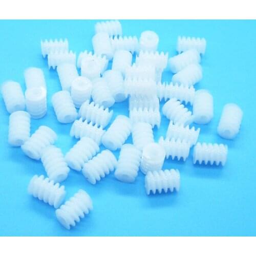 6*8.5MM 2A Long Worm Gear Modulus 0.5M 8.5mm Length Plastic Helical Gear DIY Model Toy Accessories W68.52A 100PCS/LOT