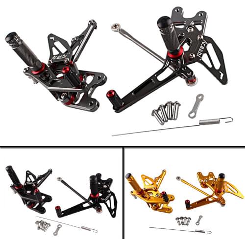 CNC Aluminum Motorcycle Rearset Rear Set Adjustable Footpegs Footrest For Suzuki GSXR 1000 GSXR1000 2007