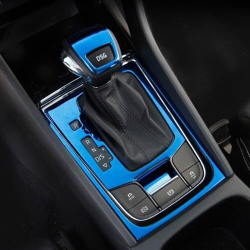 Auto Stainless Steel Gear Shift Control Panel Trim Cover Sequin Decoration Stickers For Skoda Kodiaq 2017-2020 Car Accessories