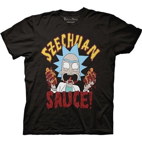 Crazy Rick Szechuan Sauce for Mens T-shirt Funny Women Boys Girls Tops Tees Black