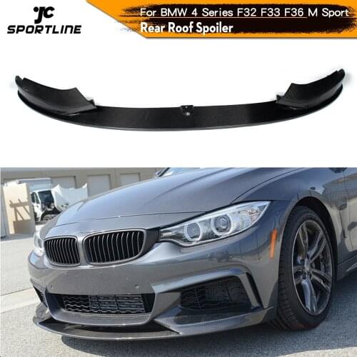 For BMW 4 Series F32 F33 F36 M Sport M tech Car Front Bumper Lip Spoiler Splitters 2014 - 2018 Carbon Fiber / FRP Black