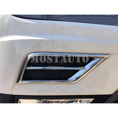 For Volkswagen VW Tiguan 2017-2018 ABS Chrome Upper Head Front Fog Light Lamp Cove 2pcs Car Accessories Interior Car Decor