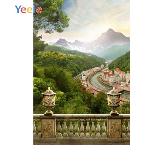 Yeele Mountain Town Forest Scene Natural Scenery Photography Backgrounds Custom Photographic Backdrop For Photo Studio Props