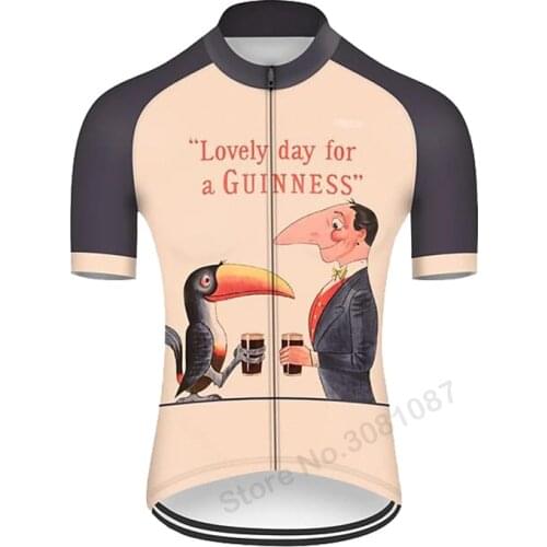 Lovely Day For a Guinness Cycling Jersey Men Short Sleeve Beer Bike Clothing Breathable Mtb Jersey Maillot Ciclismo Hombre