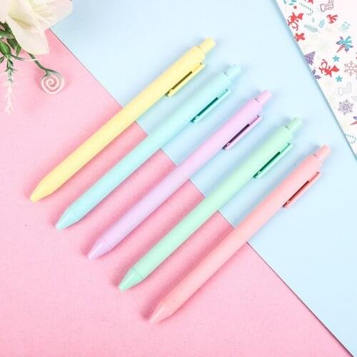 50 Pcs Cute Candy Colors Shell Gel Pen 0.5mm Black Ink Gel Pens School & Office Supplies Student Stationery Korean Kawaii Pens