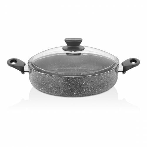 Gray Color 26 CM Shallowly Pots Granite surface adhesion to foods Free cooking