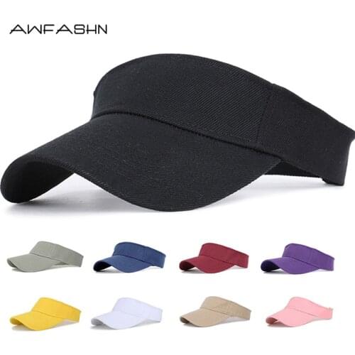 Spring summer Sports Sun Hats Women Hat Mens Cap Adjustable Cotton Visor UV Protection Top Empty Tennis Golf Running Sunscreen