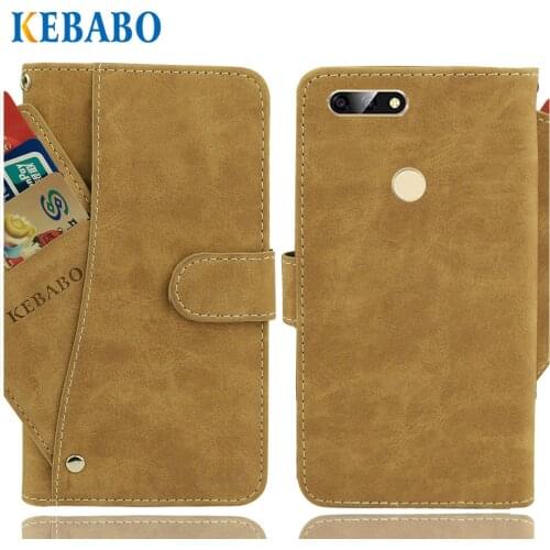 Leather Wallet BQ BQ-6000L Aurora Case 6" Flip Vintage Leather Front Card Slots Cases Cover BQ 6000L Phone Bags