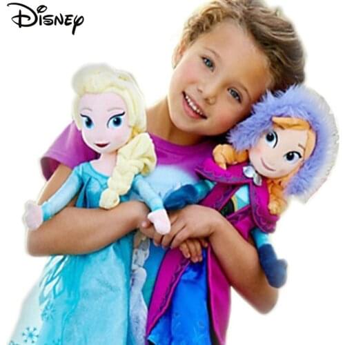 Disney 40/50cm Frozen2 Princess Anna Elsa Dolls Snow Queen Anna Elsa Doll Toys Stuffed Frozen Plush Kids Toys Christmas Gifts