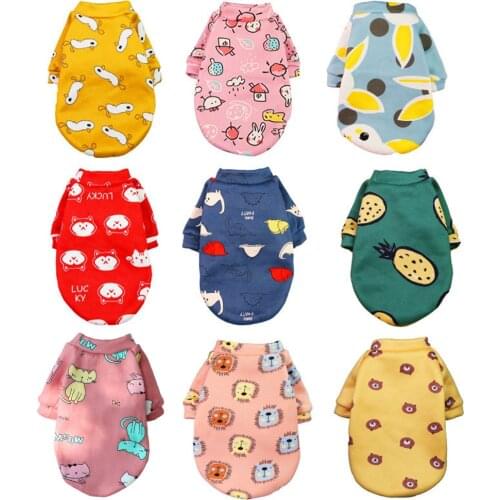 Miflame Cartoon Dog Clothes Cute Small Dog Shirts Pomeranian Spitz Rabbit Puppy Costumes Soft Pet Dog Cat Clothing Sweatshirts