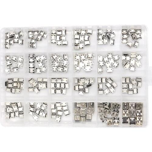 Multi-specification Micro USB Connector Pin Charge Female SMT Socket Jack Set USB Connector Tool Parts