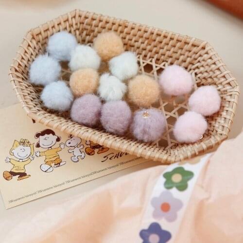 Ice Cream Color Matching Skin-Friendly Cotton Soft Waxy Wool Pendant 5 Colors into Japan DIY Handmade Earrings Accessories 10pcs