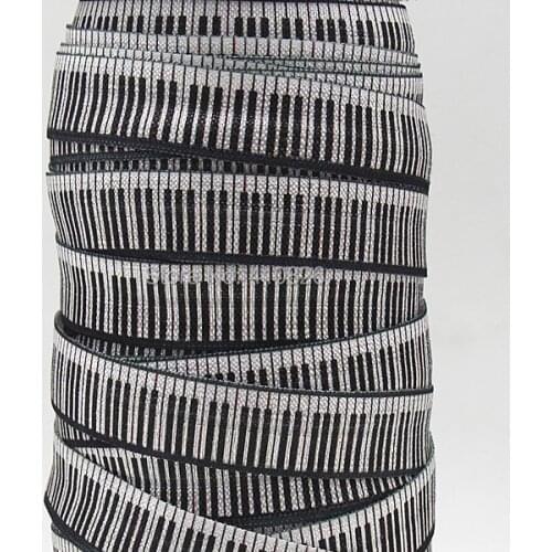 Q&N wholesale/OEM ribbon 150421019 16mm 5/8inch Piano printed folded over elastic Webbing 50yds/roll FOE free shipping