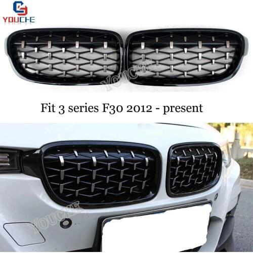 F30 Diamond Style Front Kidney Grille For BMW 3 Series F30 2012 - 2019 Car Styling Front Bumper Grill Mesh 320i 325i 328i 335i
