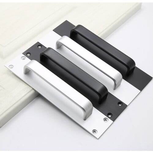 Punch-free Door Handle Aluminum Alloy Door Pull Hand-mounted Plastic Steel Balcony Door Push Pull Door Pull House Door Knobs