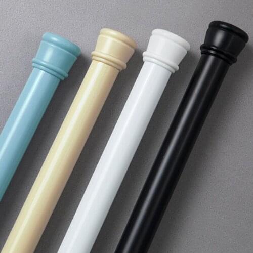Adjustable Extendable Curtain Stick Free Punching Metal Spring Loaded Home Wardrobe Bathroom Thickening Shower Curtain Rod 1pc