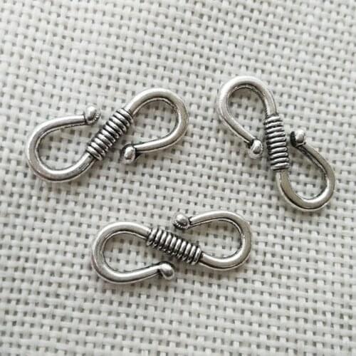 S shape snecklace pendants connector pinch bails toggle large clasps charms tibet bracelet Ropes cords Hooks crimps end jewelry