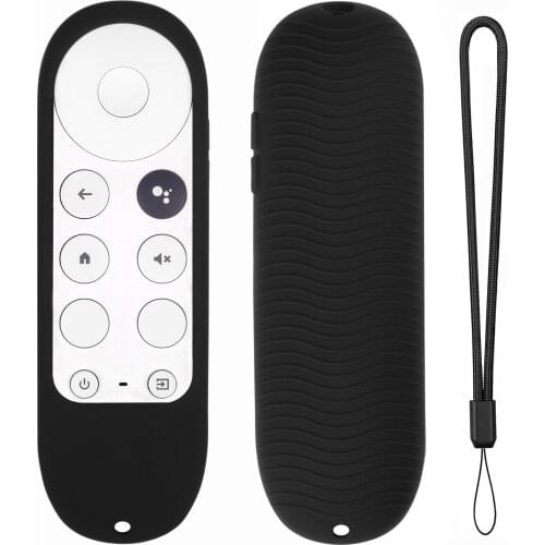 For TV 2020 Voice Remote Silicone Protective Case Non-slip Shockproof Dustproof Remote Control Cover Shell with Lanyard