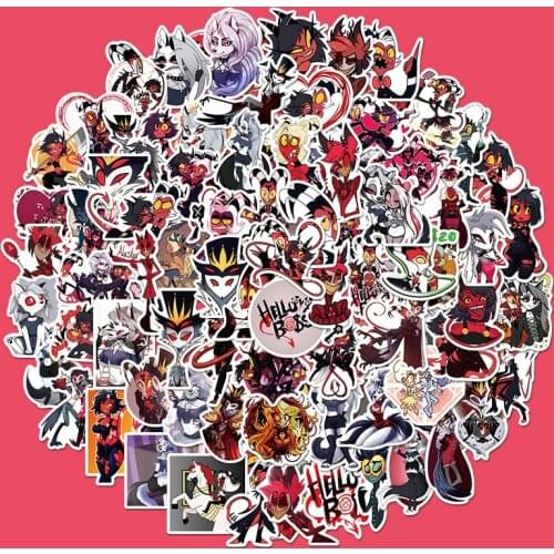 100PCS HELLUVA BOSS Stickers DIY For Bike Phone Laptop Travel Luggage Toy Sticker Waterproof Decal