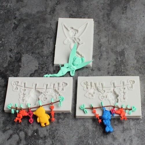 Angel Elf Bear Bunny Shape Silicone Mold Cake Mold Fondant Cake Decoration Tool Mould Silicone Candy Chocoe Mould