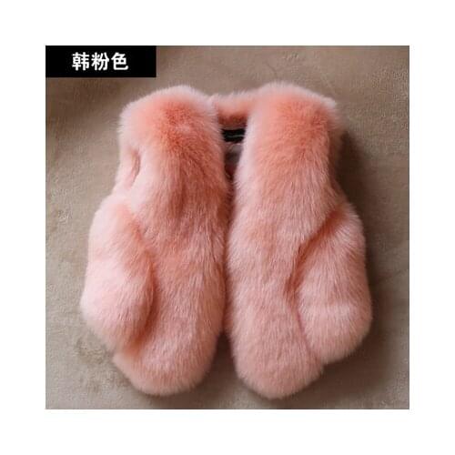 Faux Fur Vest For Girls Rabbit Fur Clothes Imitation Fox Fur Coat Kids Warm Vest Waistcoat Children Winter Jacke Faux Fur Coat