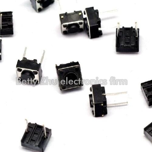 1000PCS/LOT 6 * 6 * 5MM touch switch button switch 2 pin in the middle two feet