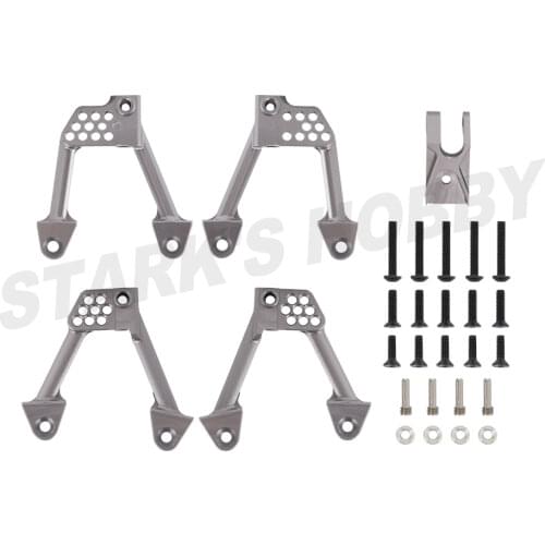 4PCS CNC Aluminum Shock Towers Mount Adjustable With Anti-roll Function for 1/10 RC Crawler Car Axial SCX10 II 90046 90047