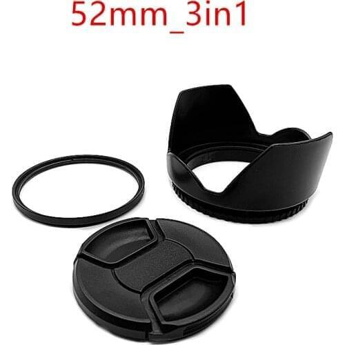 52mm Lens Hood Cap UV Filter for Nikon D3000 18-55mm EF 50mm F/1.8D D3100 18-55mm D5000 D7000 D5100
