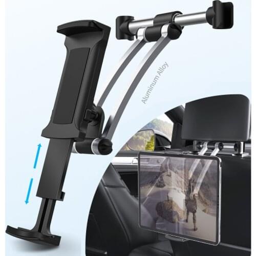 Aluminum Back Seat Headrest phone Tablet Car Holder 5-13 Inch Tablet Phone car mount support For iPad Pro 12.9 Iphone X 8plus