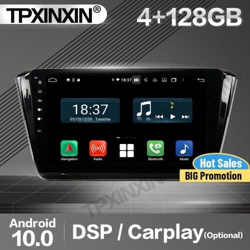 128G Apple Carplay Car Radio 2 Din Stereo Receiver Android For Skoda Superb 2015 GPS Navigation Player Audio Recorder Head Unit