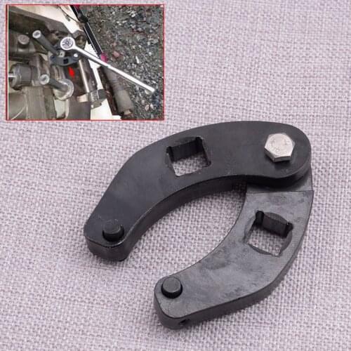 Black Car Adjustable Gland Nut Wrench 7463 Spanner Repair Tool fit for Hydraulic Cylinders 1/4 & 7/32 inch Diameter Pinholes