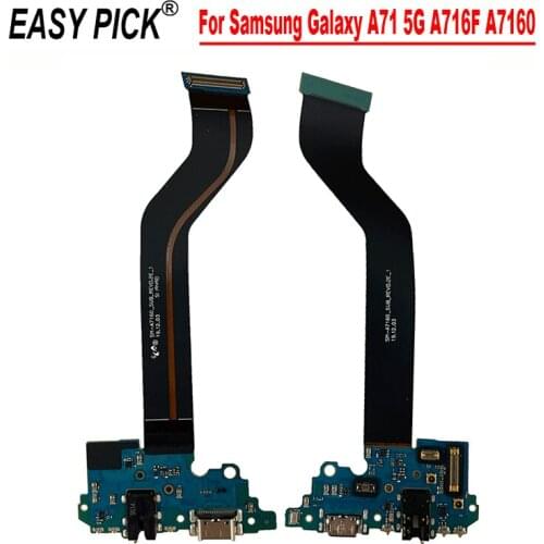 For Samsung Galaxy A71 5G 2020 A7160 A716F SM-A716F/DS USB Charger Dock Connector Microphone Board Charging Port Flex Cable