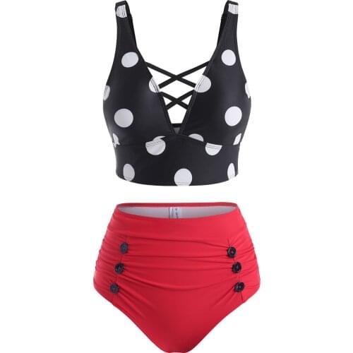 Dressfo Polka Dot Swimwear