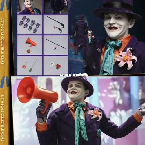 Pre-sale 1/6 JOKER 1989 Jack Nicholson Figure Model MAT002 12'' Male Clown Action Body Full Set Toys for Collection