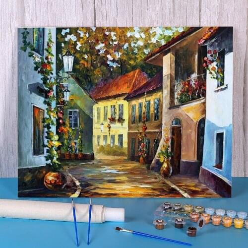 Oil Painting Style Hot Noon Painting By Numbers Set Oil Paints 40*50 Canvas Pictures New Design For Wholesale