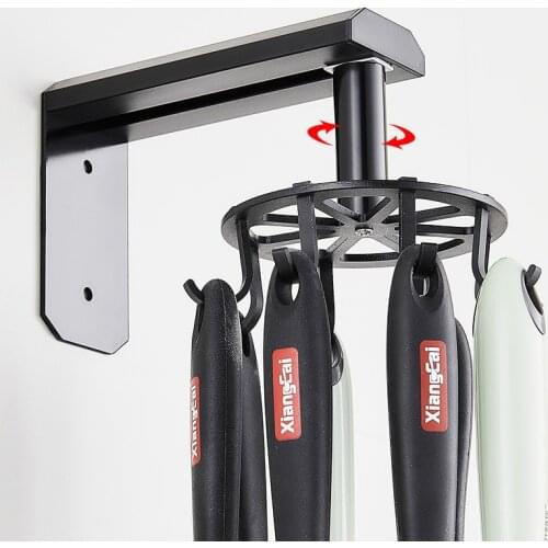 360 Degrees Kitchen Organizer and Storage Kitchen Supplies Rotatable Rack Accessories Cabinet Organizer Hook Up Storage Rack