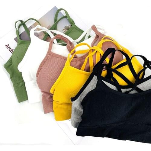 Fashionable vest-style underwear sports wrapped chest sexy no steel ring comfortable breathable beautiful back bra women