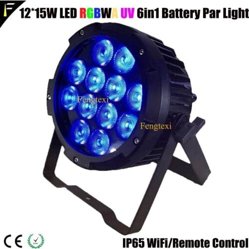 Newest Wifi Control Mode Stage Outdoor 12*15w 1215 LED Par Can Flood Light RGBWA 5in1 Color Mixing Washer Up/Down Lighting