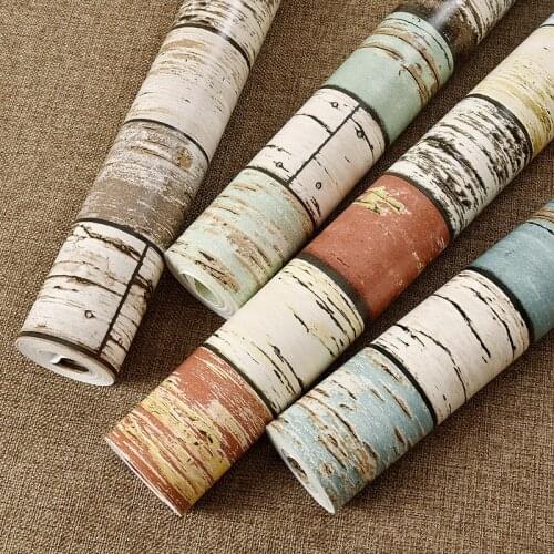 Beibehang modern 3D Retro Stereo Wooden Wallpaper Cafe Western Restaurant Living Room TV Background Wooden stripe 3D Wallpaper