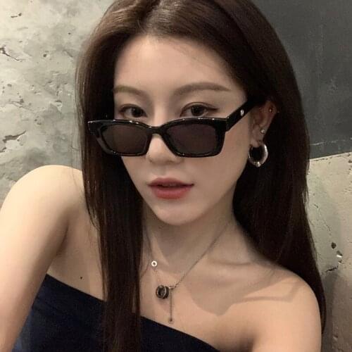2021 New Women Rectangle Vintage Sunglasses Brand Designer Retro Points Sun Glasses Female Lady Eyeglass Cat Eye Driver Goggles