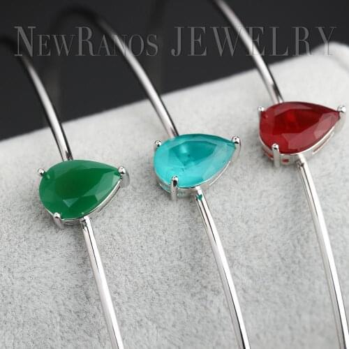Newranos Torques Necklace Water Drop Natural Semi Precious Stone Choker Necklace Bijox Cuff Collar Necklace for Women Jewelry