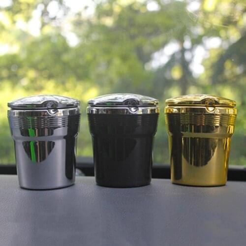 Car LED Light Ashtray Auto Travel Cigarettes Ash Holder Cup Accessory Portable