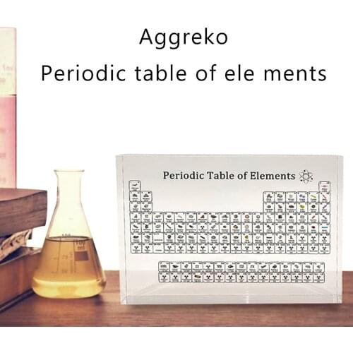 Periodic Table Acrylic Periodic Table Display Kids Teaching Tool Home Decoration Crystal Chemical Element Display for Kid Gifts