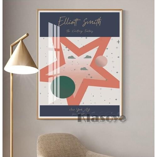 Elliott Smith Gig Poster Modern Canvas Painting Hot Music Singer Prints Art Living Room Home Decor Bar Pub Club Wall Picture