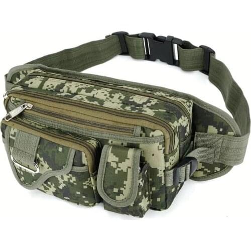 Korean Version of Camouflage Waist Bag Mens and Womens General Waterproof Chest Bag Oblique Bag Large-capacity Leisure