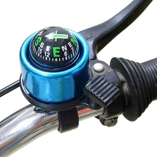 Aluminum Alloy Durable Cycling Screw Easy to Install Adjustable Alarm Warning Ring-down Horn Bike Bicycle Bell with Compass