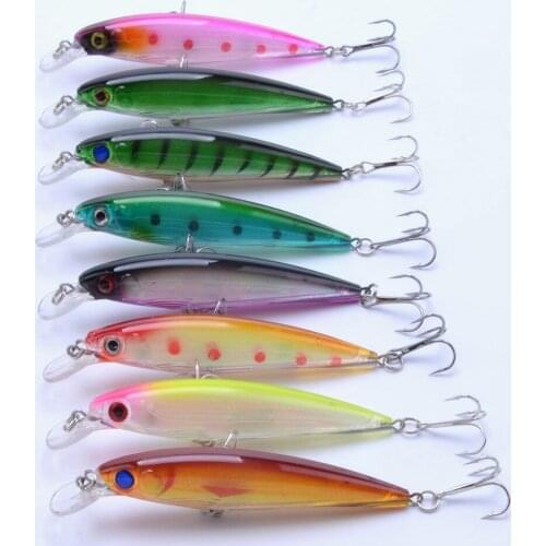 Fishing Wobblers Crankbait Minnows 8PCS Floating Minnow Fishing Lure Laser Hard Artificial Bait 3D Eyes 11cm 13.4g